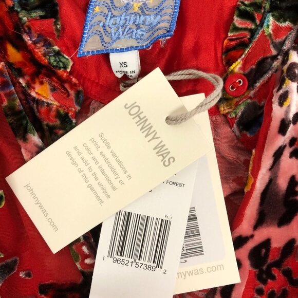 Johnny Was Bobcat Forest Print Shirt Ladies Size XS  NWT - Picture 10 of 10